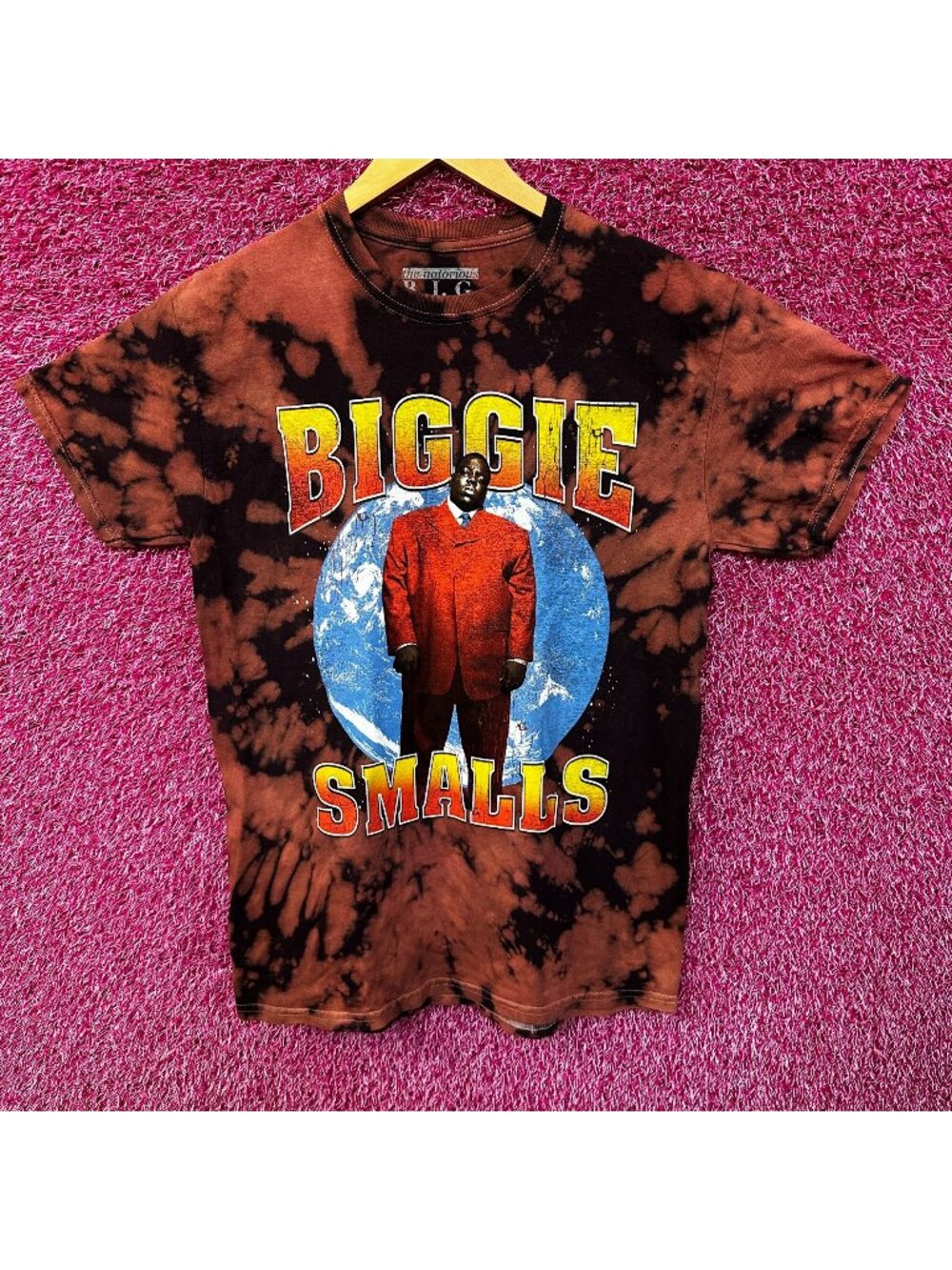 Notorious Big Bleach Dye Rap Tshirt size Medium